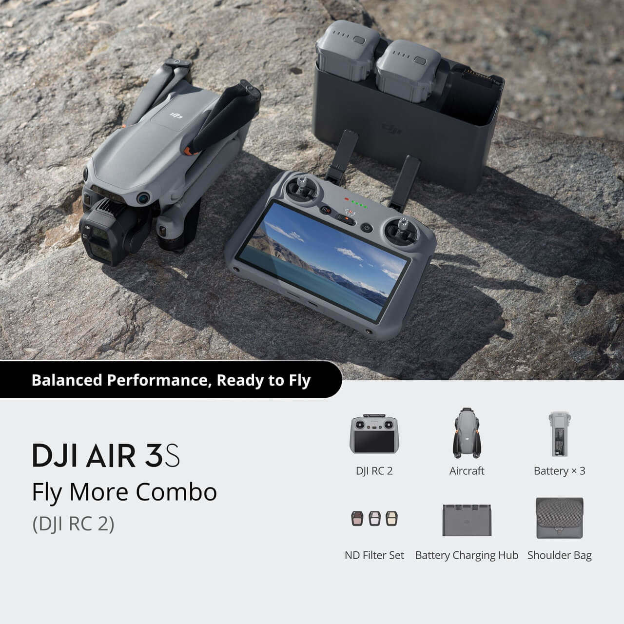 DJI Air 3S Fly More Combo (DJI RC 2) - Imagen 3